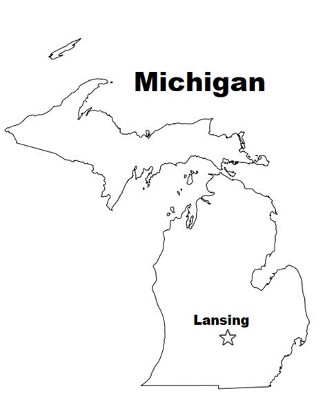 Blog De Biologia Michigan Map Coloring Page