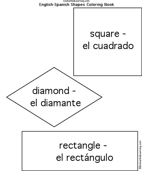 Shapes In Spanish Square Rectangle Diamond
