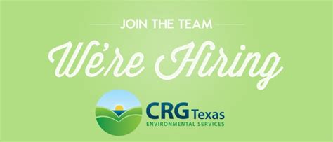 Urgent Hiring Crg Texas Environmental Services