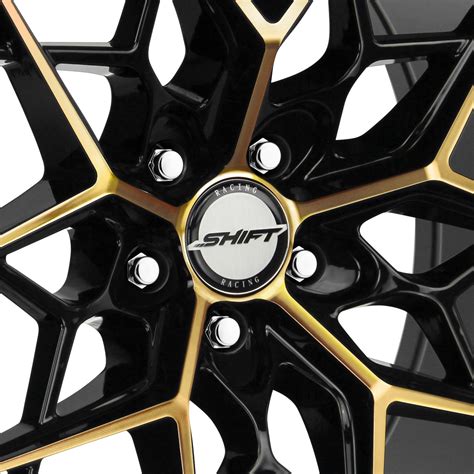 Shift Wheels Piston Wheels Black With Machined Bronze Face Rims