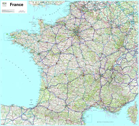 (ou voir carte de votre département). Carte de France routière - Arts et Voyages
