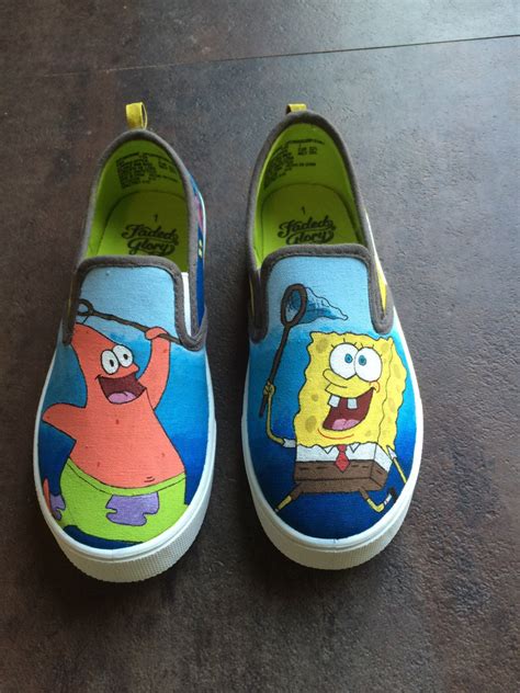 Spongebob Squarepants Painted Shoes