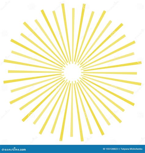 Yellow Stripes Sunrays Background Sunrays Yellow Color Vector Eps10