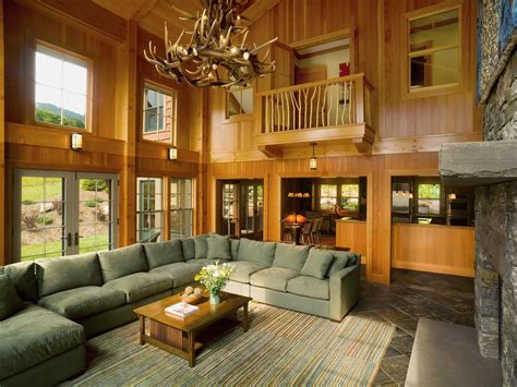 Mountain Home Great Room Classic Living Room Design Classic Living