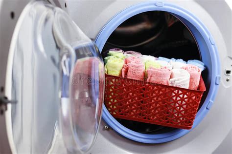 Put Cloth In Washer Stock Photo Image Of Household Domestic 79694084