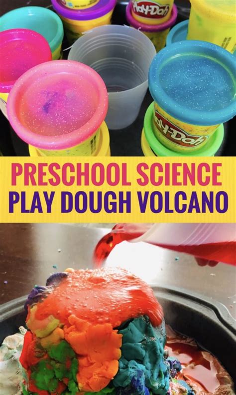 Play Dough Volcano Fun Preschool Science Activity Glitter On A Dime