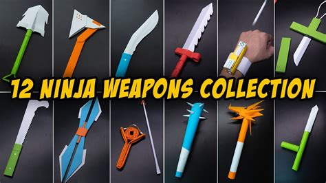 Amazing Ninja Sword 12 Origami Paper Ninja Sword Shovel Axe Hook