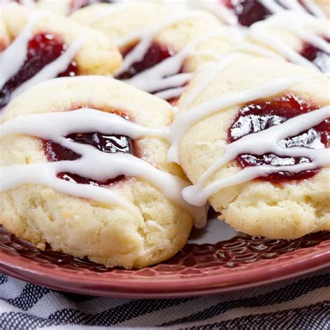 Raspberry Almond Thumbprint Cookies ⋆ Real Housemoms