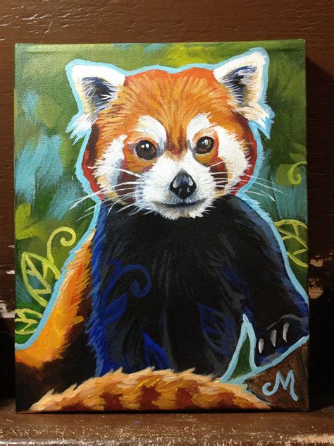 Red Panda Painting 8x10 I Bought This Little Guy Check Out Her Other