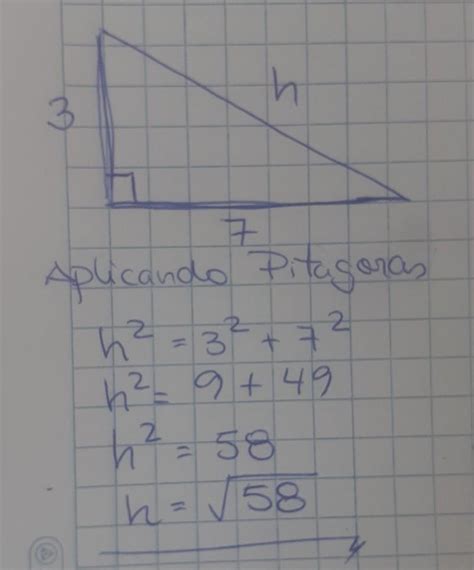 Halla El Valor De La Hipotenusa De Un Triángulo Rectángulo Con Catetos