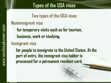 United States Visa Types