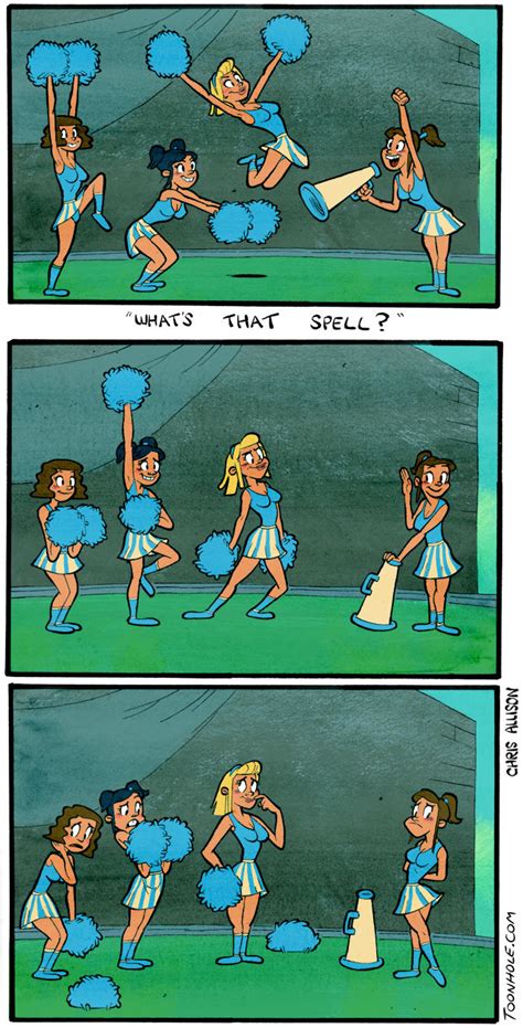What S That Spell Toonhole Spell Cheerleader Funny Pictures
