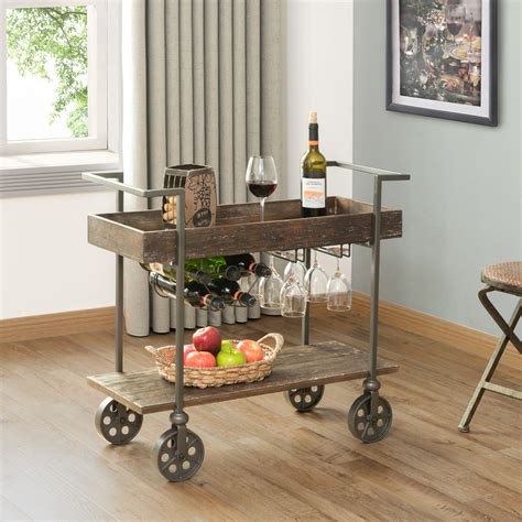 Firstime And Co® Factory Row Industrial Farmhouse Bar Cart American