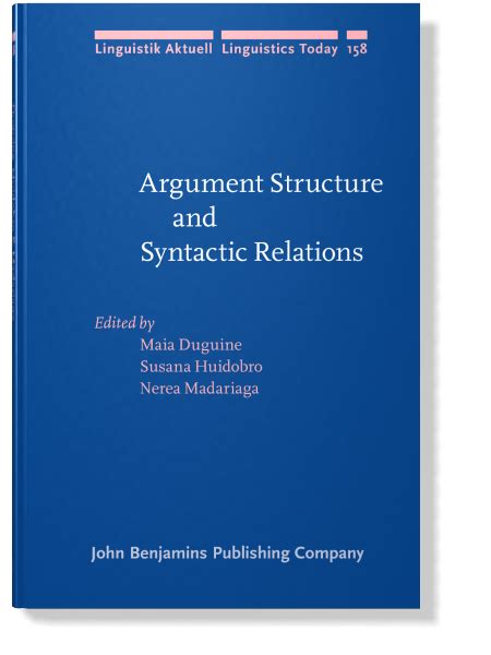 Argument Structure And Syntactic Relations A Cross Linguistic