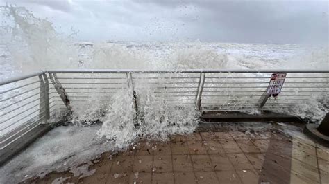 Nicoles Dangerous Storm Surge Washes Away Homes Roads Boardwalks