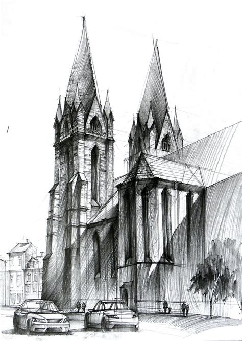 Check out our architecture drawing selection for the very best in unique or custom, handmade pieces from our architectural drawings shops. Gothic cathedral II / Katedra gotycka II by Łukasz Gać ...