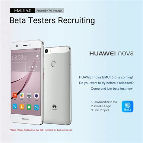 Huawei Nova Android 70 Nougat Update Beta Tester Gesucht Android