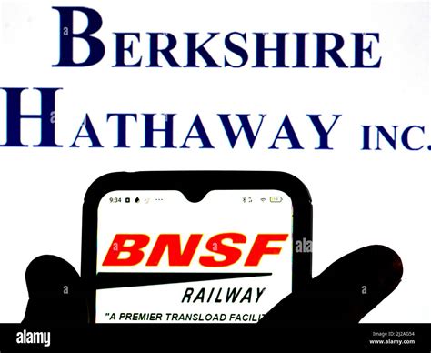 In This Photo Illustration The Bnsf Railway Logo Is Displayed On A