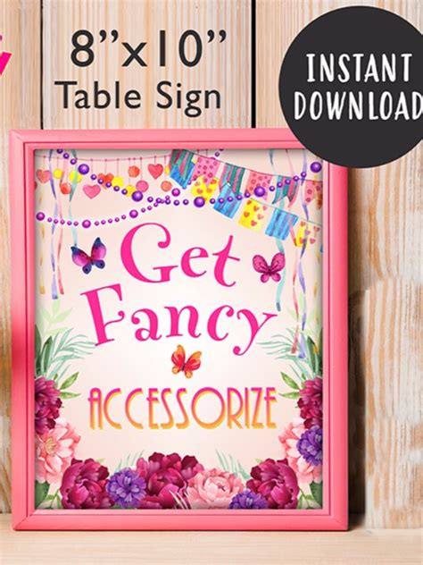 Get Fancy And Stay Fancy With This Sign A Unique Addition To Your Fancy Nancy Themed Birthday