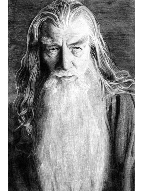 Gandalf Portrait Gandalf Drawings Pencil Drawings