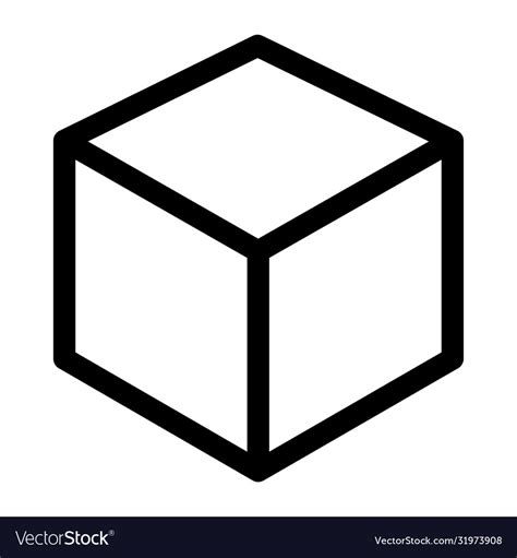 Cube Icon Graphic Design Symbol Modern Isolated Vector Image