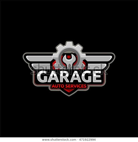 Auto Repair Service Logo Badge Emblem Stock Vector Royalty Free