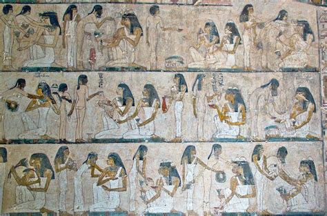 The Toilet Of Noblewomen Detail Of A Wall Relief Egypt Art Egypt
