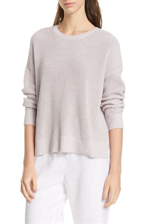Eileen Fisher Boxy Organic Cotton Sweater Regular And Petite Nordstrom