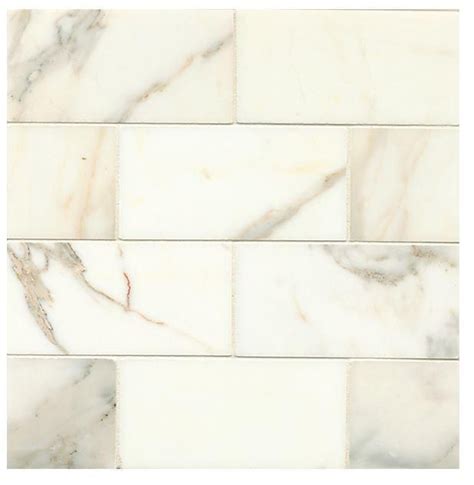 Calacatta Gold Marble 3x6 Subway Tile Polished And Honed Calacatta Gold