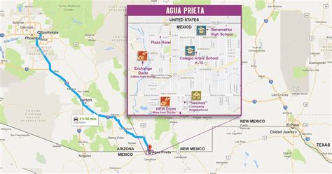 Agua Prieta Sonora Mexico Map Map