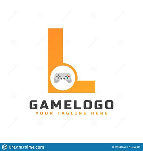 Initial Letter L With Game Console Icon And Pixel For Gaming Logo