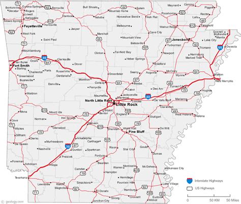 Map Of Arkansas Cities Arkansas Road Map