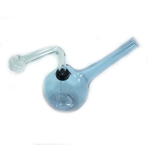 Glass Purple Color Oil Burner Bubbler Pipe For Oil Wax Thick Heavy Glass With Carry Case And