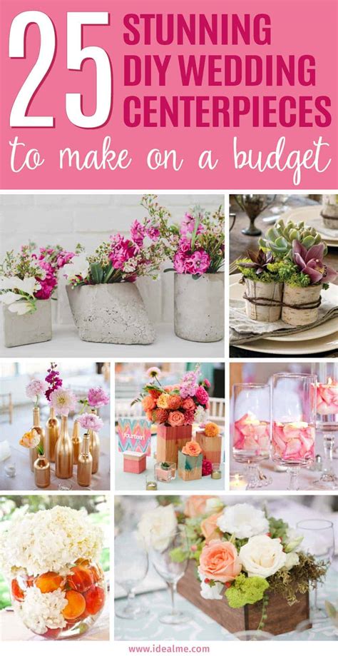 It's difficult to nail down a dollar amount if you're unsure how instead, think about the overall feel you want your wedding to have. 25 Stunning DIY Wedding Centerpieces to Make on a Budget ...