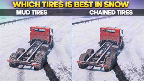 Chained Tires Vs Mud Tires In Snowrunner Which Are Best In Snow Youtube