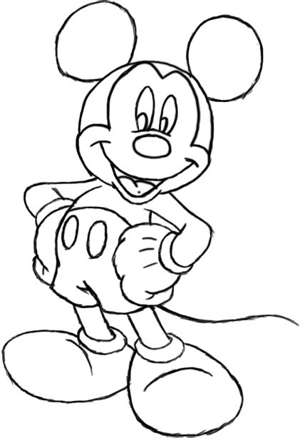 Full Body Mickey Mouse Drawing Clip Art Library