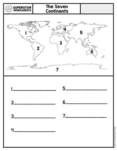 Continents And Oceans Worksheet Printable New Printables Continents And Sexiz Pix