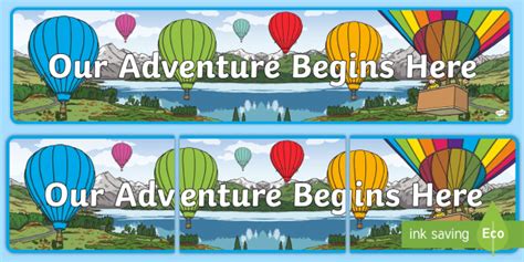 Our Adventure Begins Here Display Banner Teacher Made