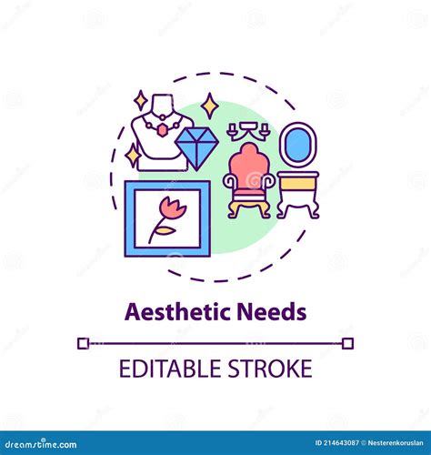 Aesthetic Needs Concept Icon Stock Vector Illustration Of Perfection