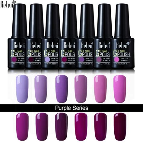 Belen 10ml Purple Series Uv Nail Soak Off Gel Polish Varnish Uv Gel