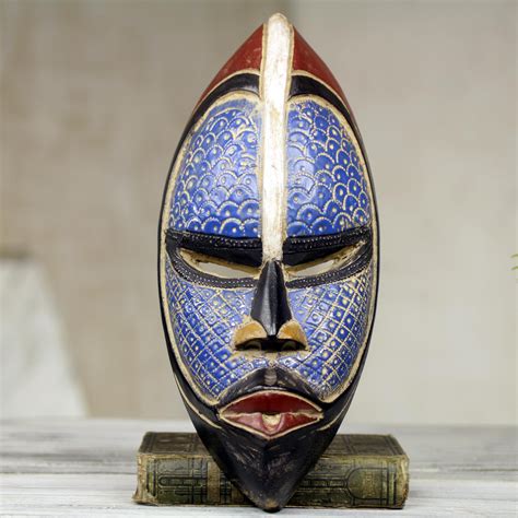 Novica Saeed Musah Artisan Crafted Blue African Mask Wall Decor And Reviews Wayfair