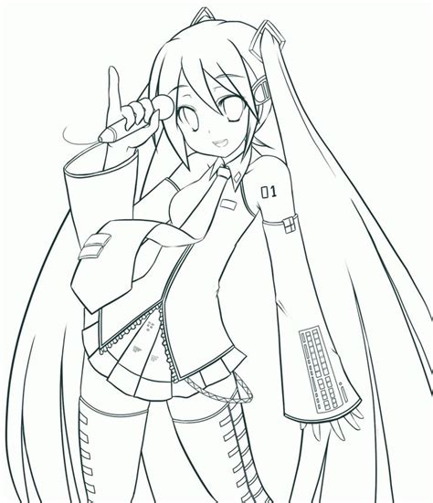 Image Result For Hatsune Miku Coloring Pages Chibi Coloring Pages