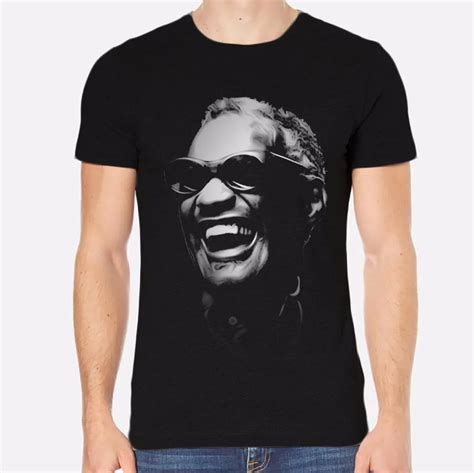 Fashion And Wot Shirt Free Shipping Short T Ray Charles New Men T Shirt Black Clothing 105 O