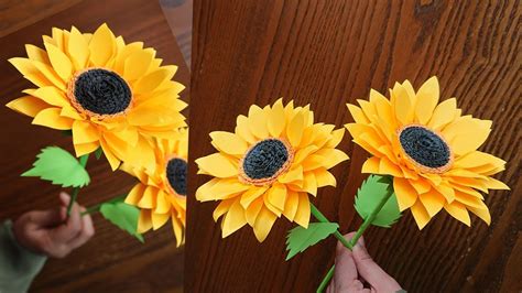 Easy Way To Make Beautiful Paper Sunflower Paper Craft