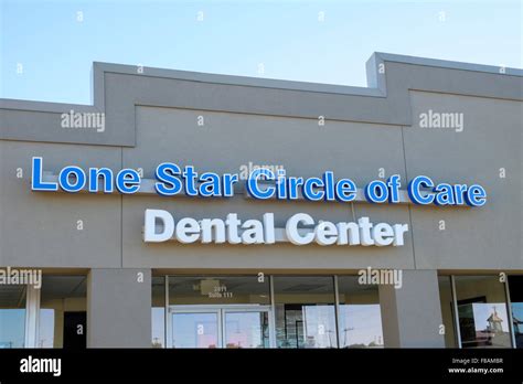 Community Dental Clinic Building Sign In Georgetown Texas Stock Photo