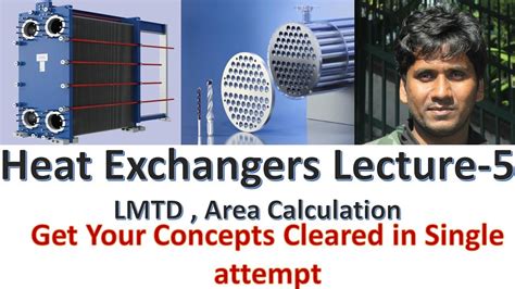 Heat Exchanger Area Calculation LMTD Lecture 5 YouTube