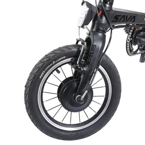 Sava E0 14 Inch Carbon Fiber Folding Electric Bicycle Black