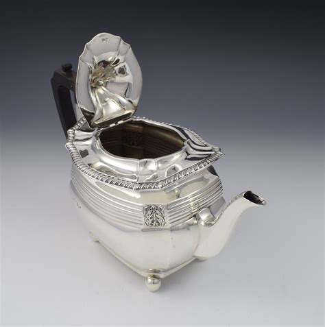 Edwardian Silver Art Nouveau Teapot Walker And Hall Teapot Sheffield 1908