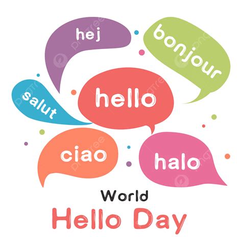 Say Hello Png Image World Greeting Day Polite Exchanges Say Hello