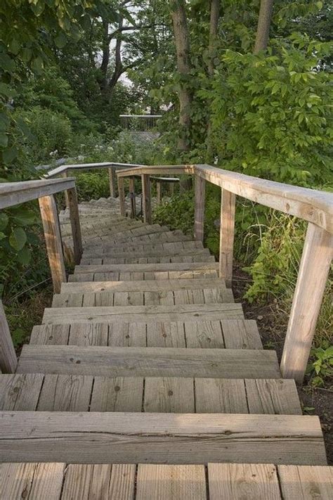 30 Wooden Diy Stairs Designs For Outdoor Outdoor Stairs Landscape